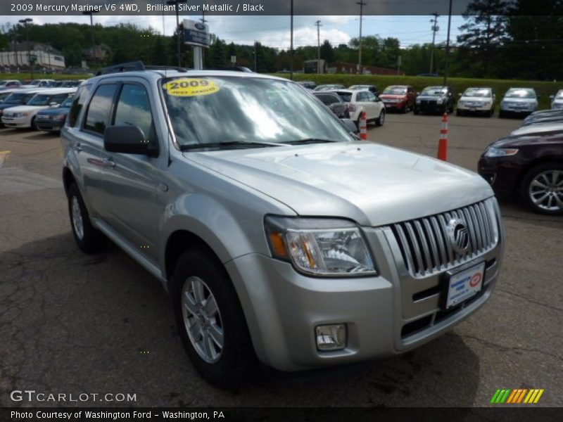 Brilliant Silver Metallic / Black 2009 Mercury Mariner V6 4WD