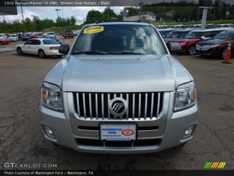 Brilliant Silver Metallic / Black 2009 Mercury Mariner V6 4WD