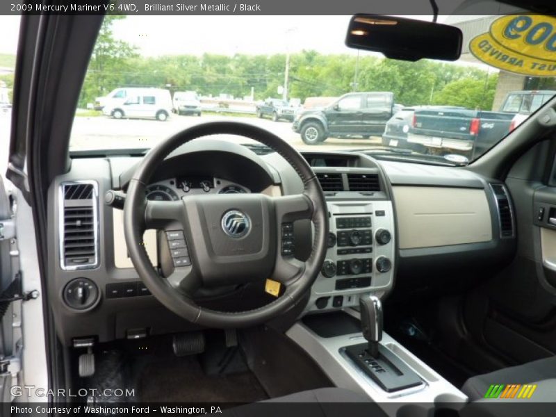 Brilliant Silver Metallic / Black 2009 Mercury Mariner V6 4WD