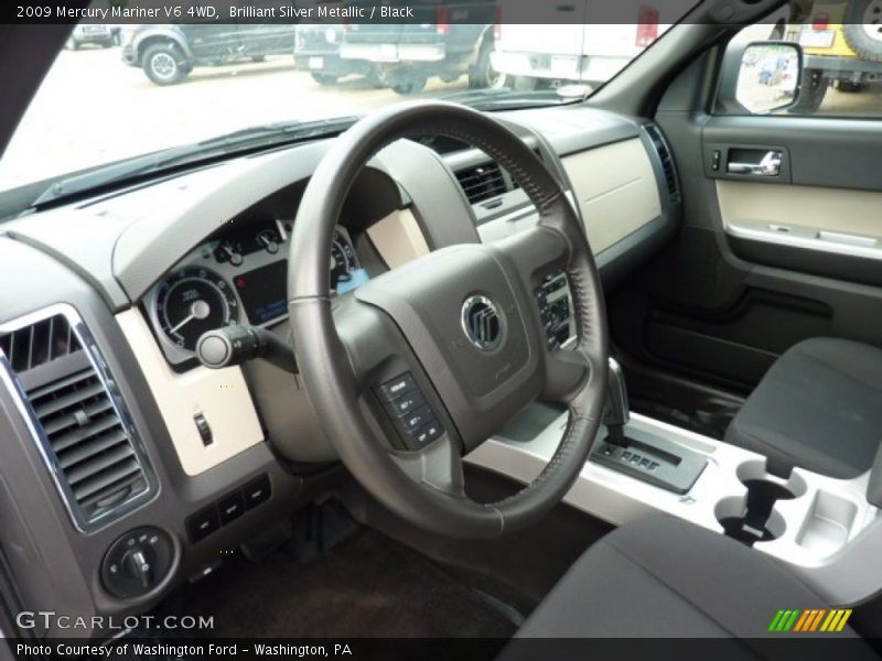 Brilliant Silver Metallic / Black 2009 Mercury Mariner V6 4WD