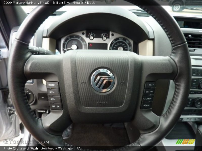 Brilliant Silver Metallic / Black 2009 Mercury Mariner V6 4WD