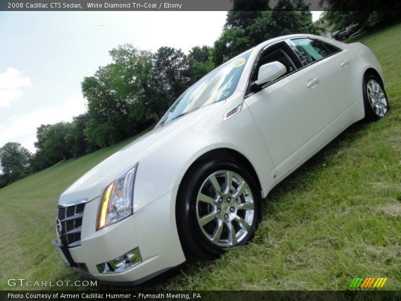White Diamond Tri-Coat / Ebony 2008 Cadillac CTS Sedan