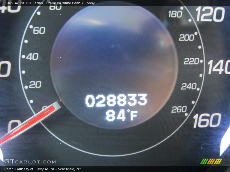 Premium White Pearl / Ebony 2009 Acura TSX Sedan