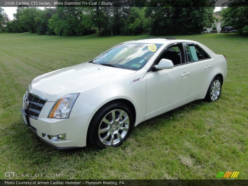 White Diamond Tri-Coat / Ebony 2008 Cadillac CTS Sedan