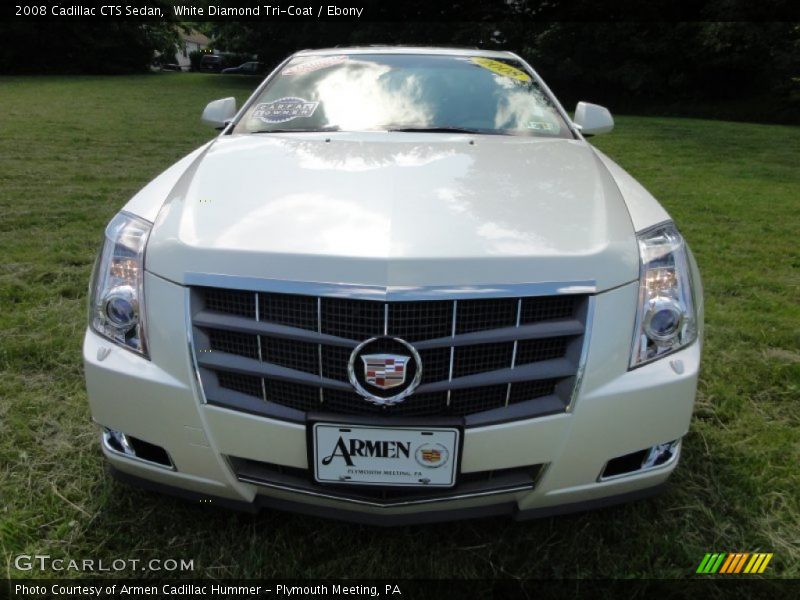 White Diamond Tri-Coat / Ebony 2008 Cadillac CTS Sedan
