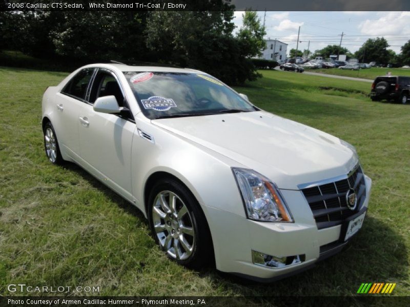 White Diamond Tri-Coat / Ebony 2008 Cadillac CTS Sedan