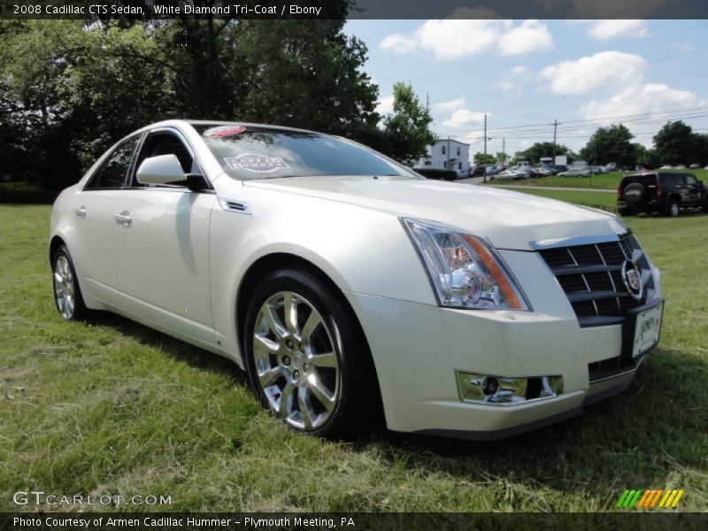 White Diamond Tri-Coat / Ebony 2008 Cadillac CTS Sedan