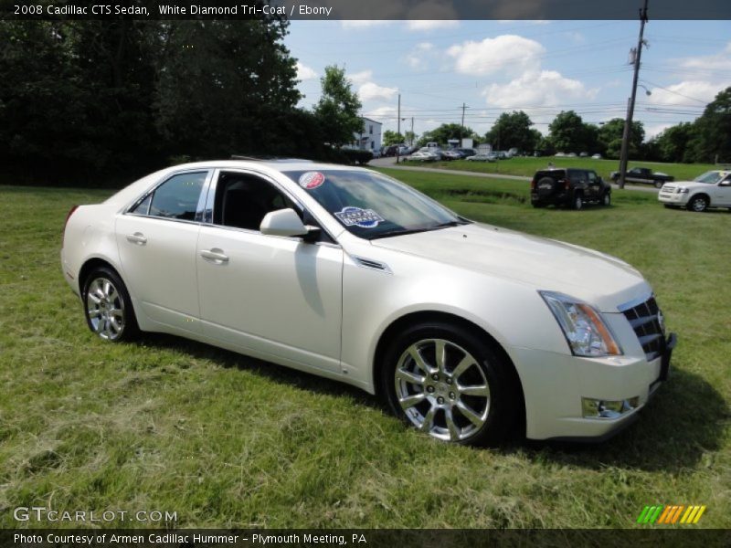 White Diamond Tri-Coat / Ebony 2008 Cadillac CTS Sedan