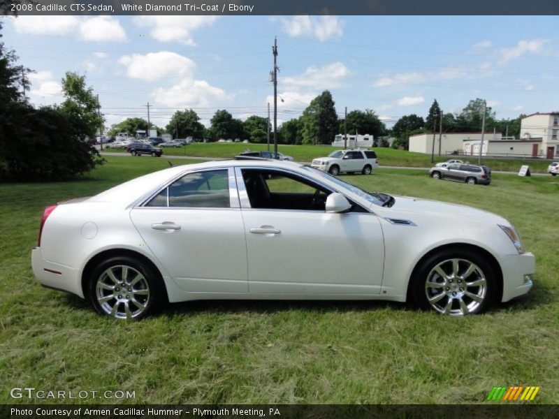 White Diamond Tri-Coat / Ebony 2008 Cadillac CTS Sedan