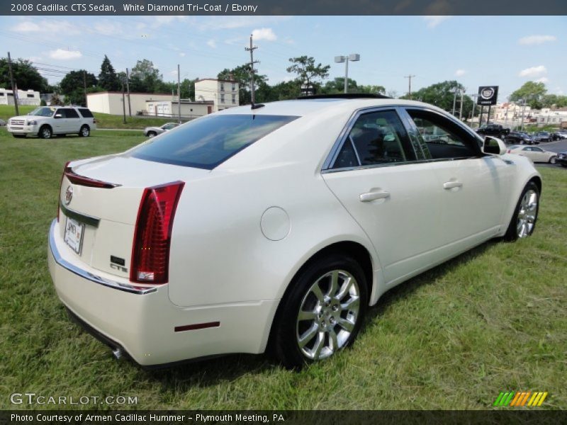 White Diamond Tri-Coat / Ebony 2008 Cadillac CTS Sedan
