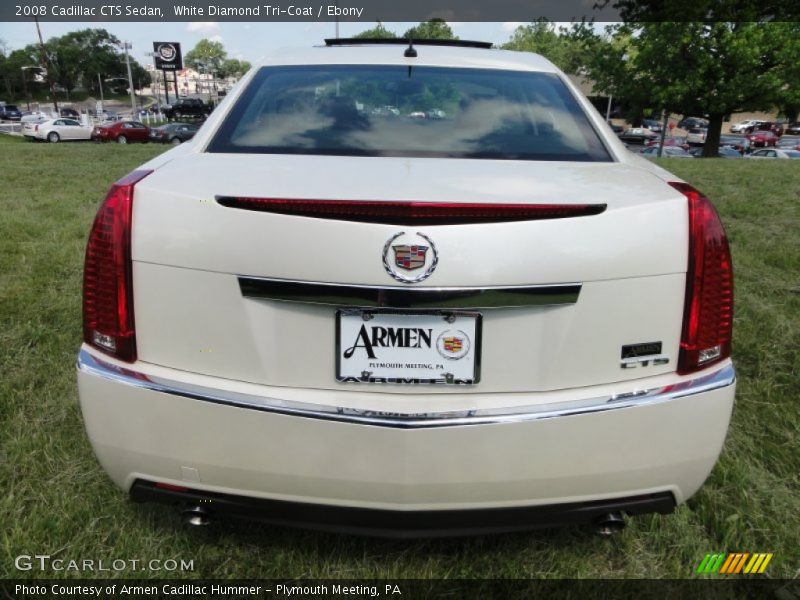 White Diamond Tri-Coat / Ebony 2008 Cadillac CTS Sedan