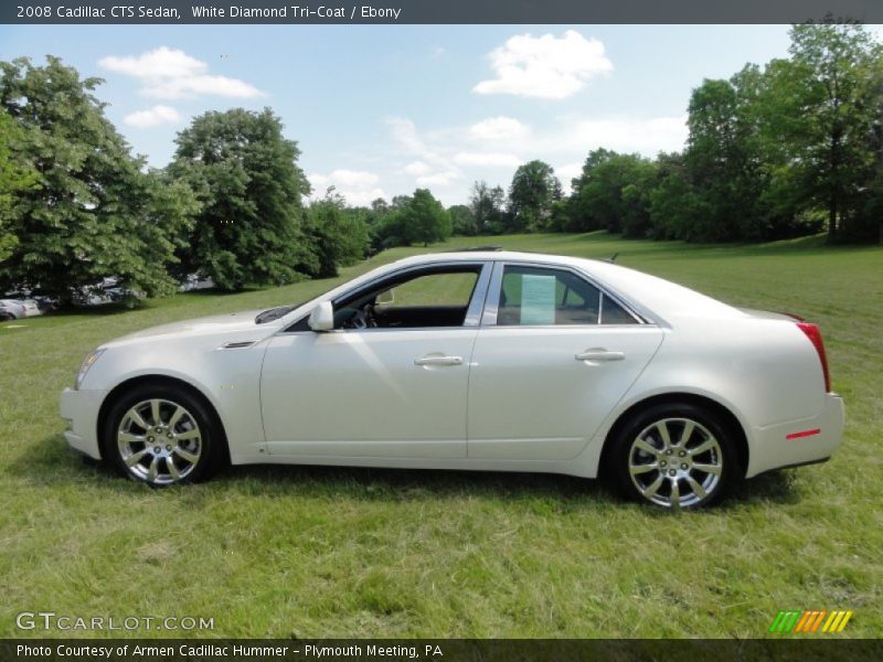 White Diamond Tri-Coat / Ebony 2008 Cadillac CTS Sedan