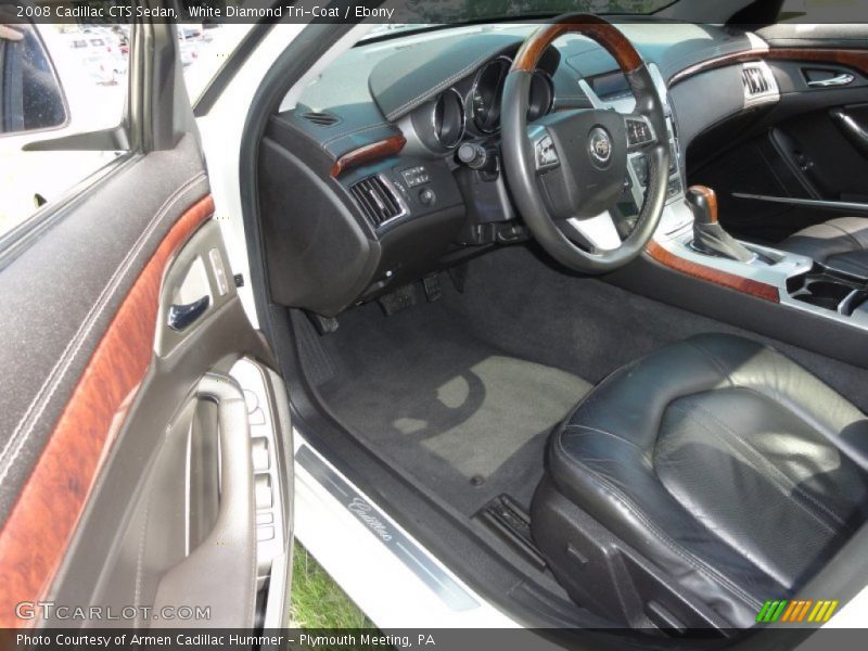 White Diamond Tri-Coat / Ebony 2008 Cadillac CTS Sedan
