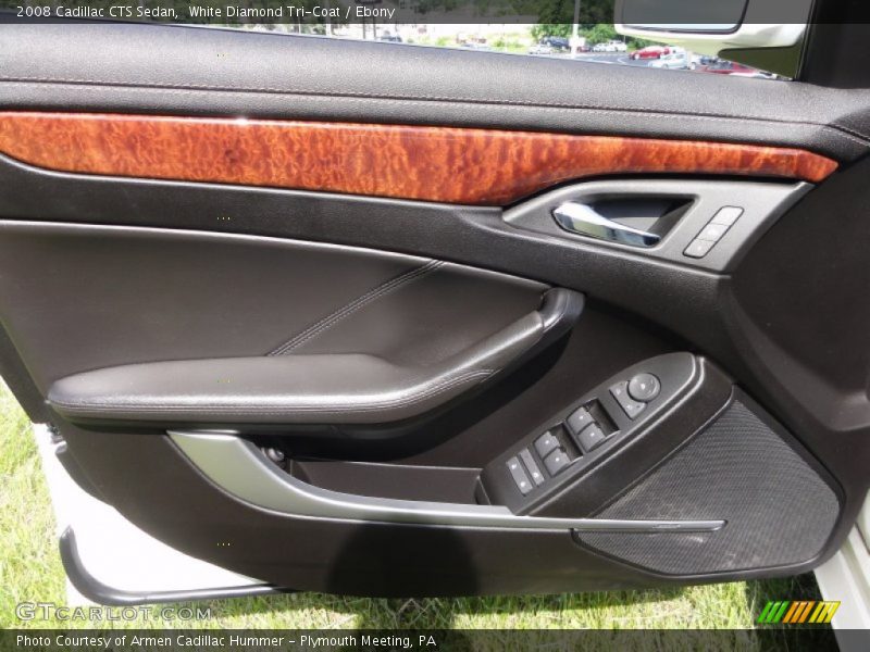 White Diamond Tri-Coat / Ebony 2008 Cadillac CTS Sedan