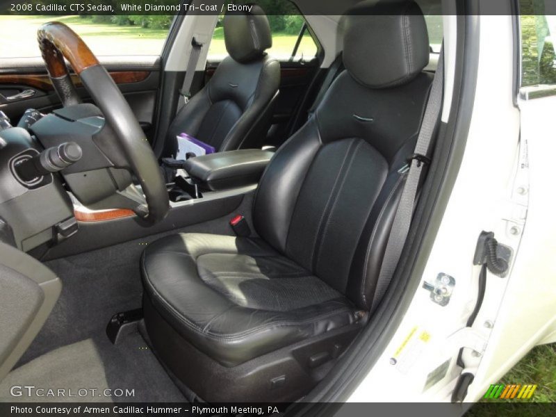 White Diamond Tri-Coat / Ebony 2008 Cadillac CTS Sedan