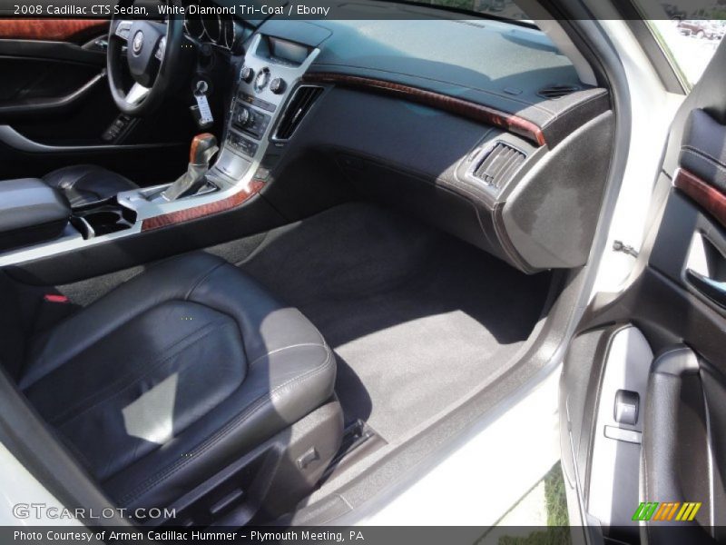 White Diamond Tri-Coat / Ebony 2008 Cadillac CTS Sedan