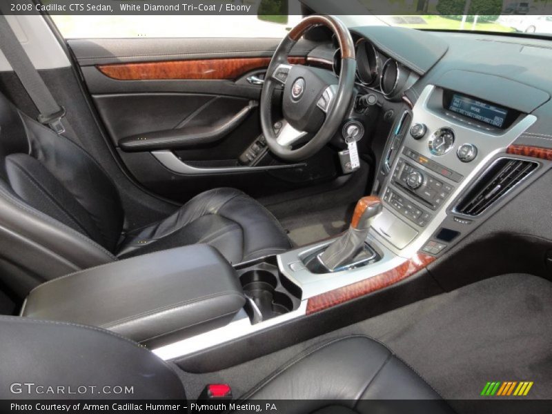 White Diamond Tri-Coat / Ebony 2008 Cadillac CTS Sedan