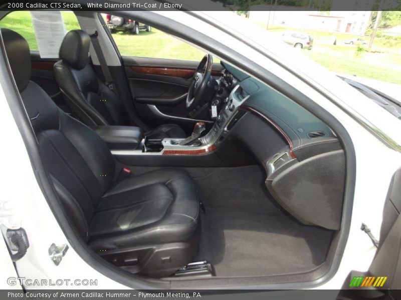White Diamond Tri-Coat / Ebony 2008 Cadillac CTS Sedan