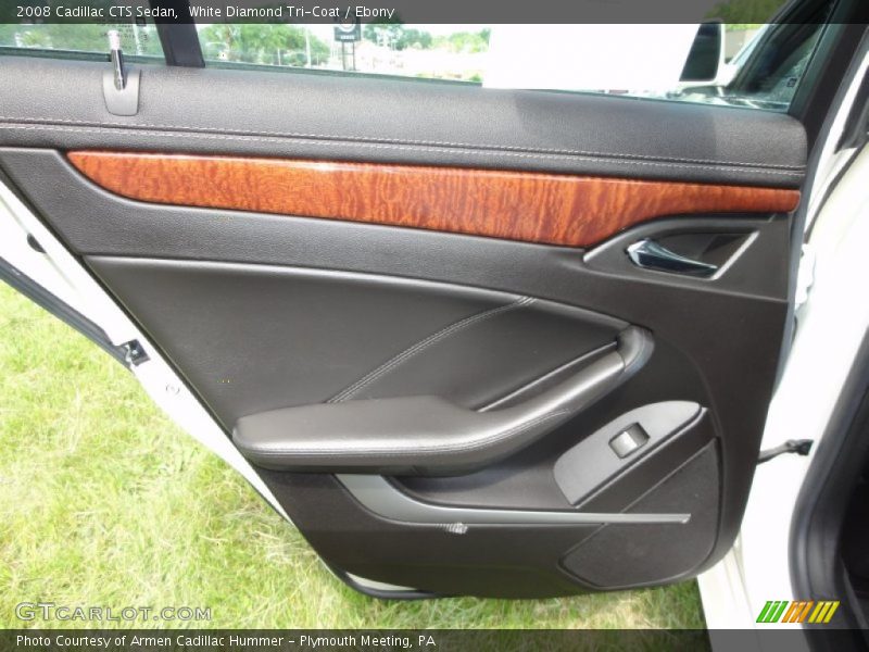 White Diamond Tri-Coat / Ebony 2008 Cadillac CTS Sedan