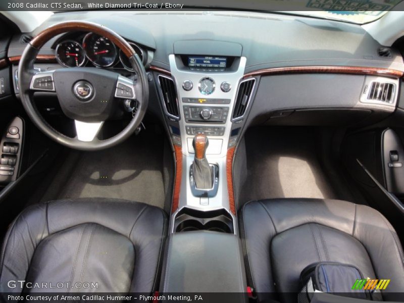 White Diamond Tri-Coat / Ebony 2008 Cadillac CTS Sedan