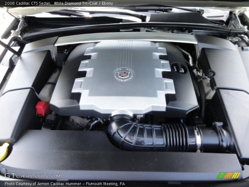 White Diamond Tri-Coat / Ebony 2008 Cadillac CTS Sedan