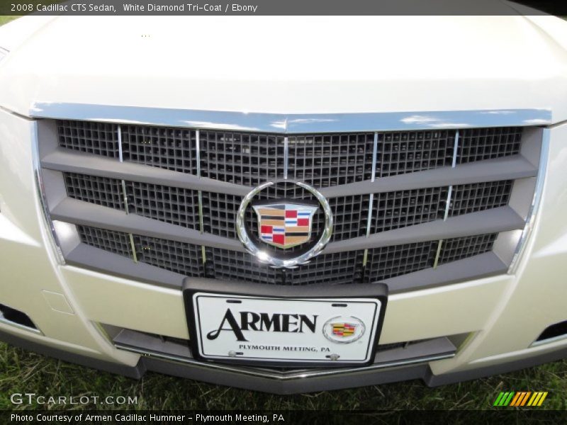 White Diamond Tri-Coat / Ebony 2008 Cadillac CTS Sedan