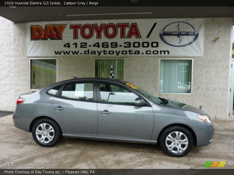 Carbon Gray / Beige 2009 Hyundai Elantra GLS Sedan