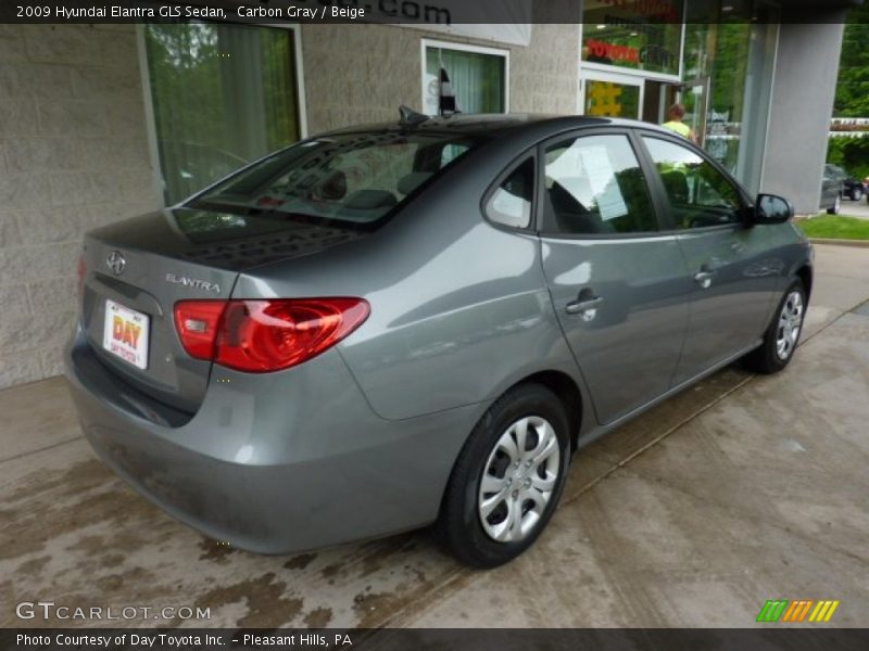 Carbon Gray / Beige 2009 Hyundai Elantra GLS Sedan