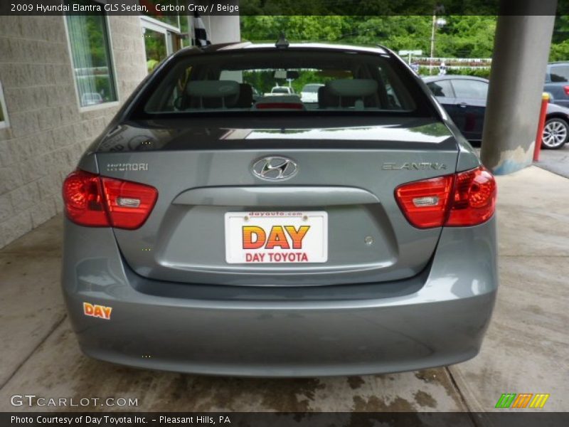 Carbon Gray / Beige 2009 Hyundai Elantra GLS Sedan