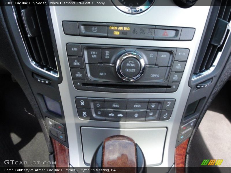 White Diamond Tri-Coat / Ebony 2008 Cadillac CTS Sedan