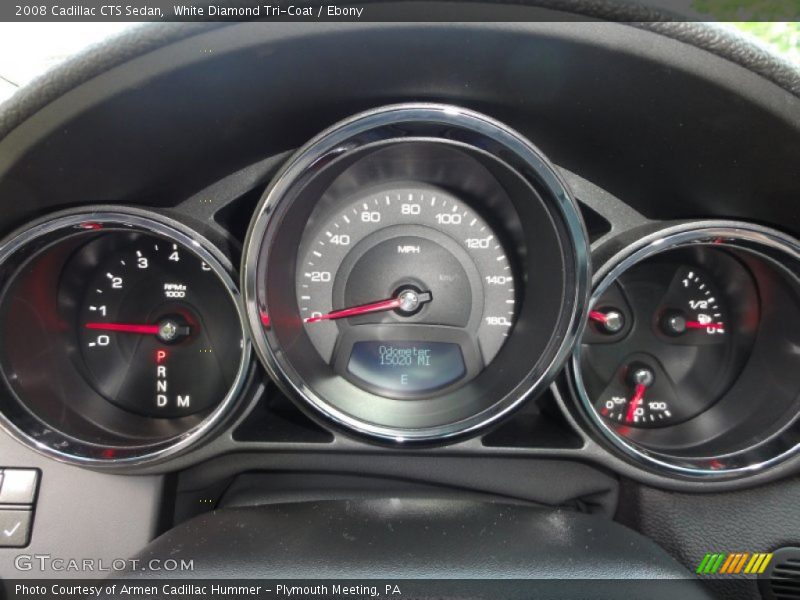 White Diamond Tri-Coat / Ebony 2008 Cadillac CTS Sedan