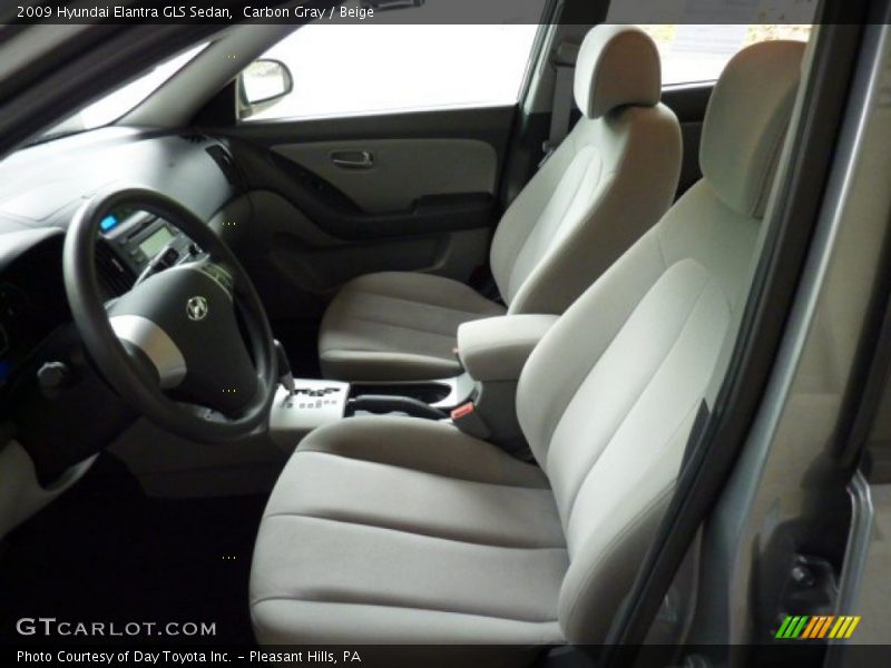 Carbon Gray / Beige 2009 Hyundai Elantra GLS Sedan