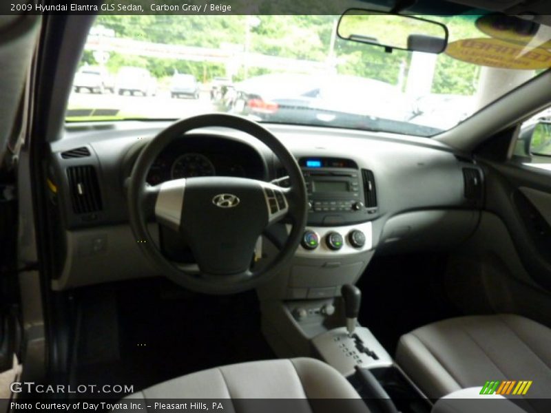 Carbon Gray / Beige 2009 Hyundai Elantra GLS Sedan