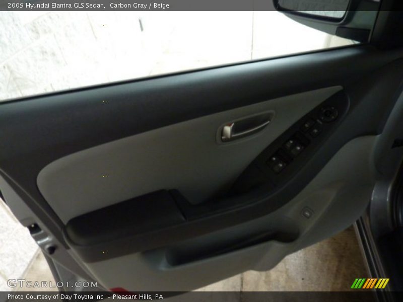 Carbon Gray / Beige 2009 Hyundai Elantra GLS Sedan