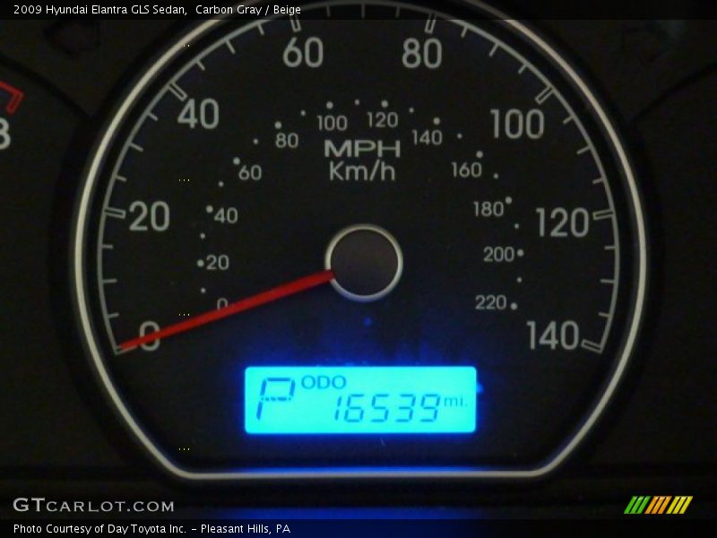 Carbon Gray / Beige 2009 Hyundai Elantra GLS Sedan