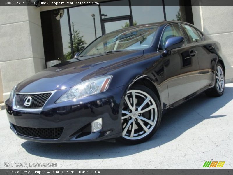 Black Sapphire Pearl / Sterling Gray 2008 Lexus IS 350