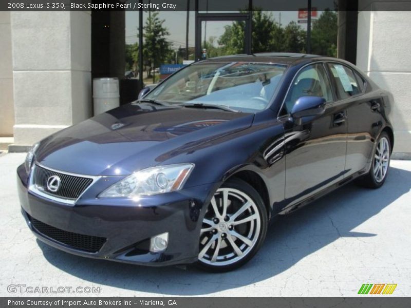 Black Sapphire Pearl / Sterling Gray 2008 Lexus IS 350