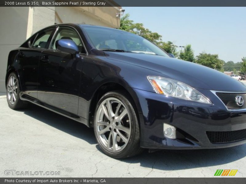 Black Sapphire Pearl / Sterling Gray 2008 Lexus IS 350