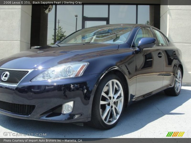 Black Sapphire Pearl / Sterling Gray 2008 Lexus IS 350