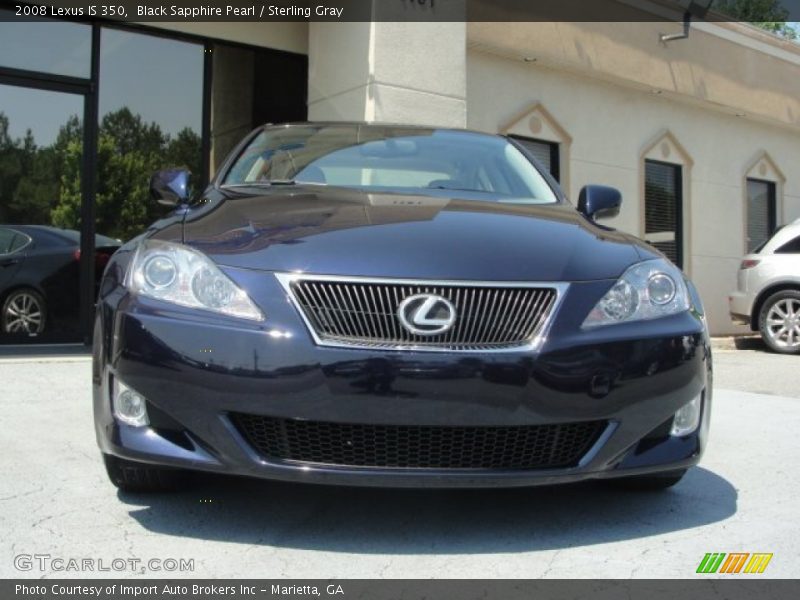 Black Sapphire Pearl / Sterling Gray 2008 Lexus IS 350