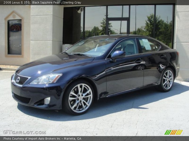 Black Sapphire Pearl / Sterling Gray 2008 Lexus IS 350