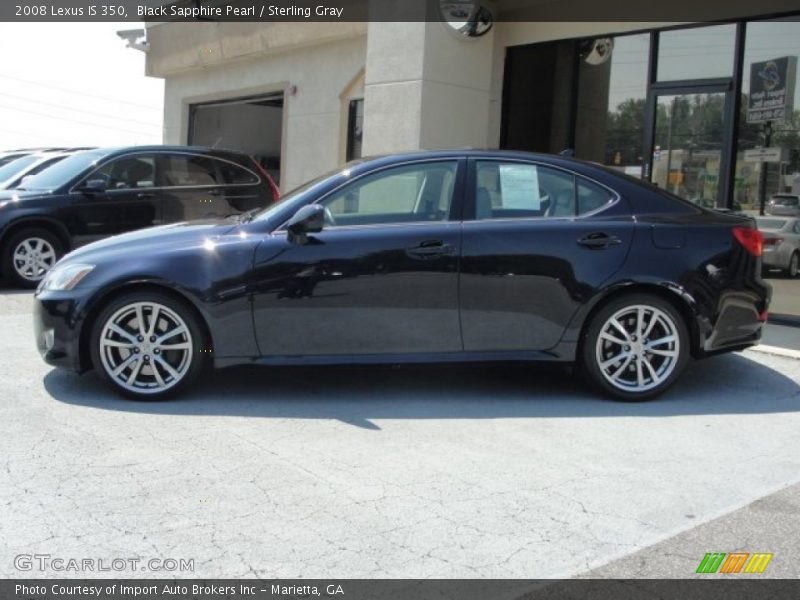 Black Sapphire Pearl / Sterling Gray 2008 Lexus IS 350