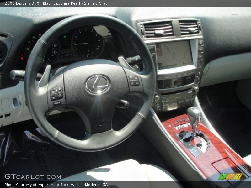 Black Sapphire Pearl / Sterling Gray 2008 Lexus IS 350