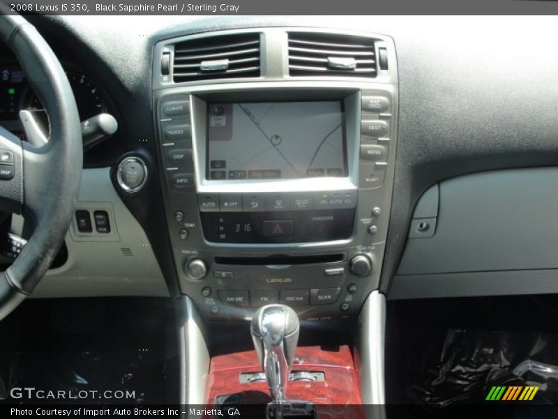 Black Sapphire Pearl / Sterling Gray 2008 Lexus IS 350