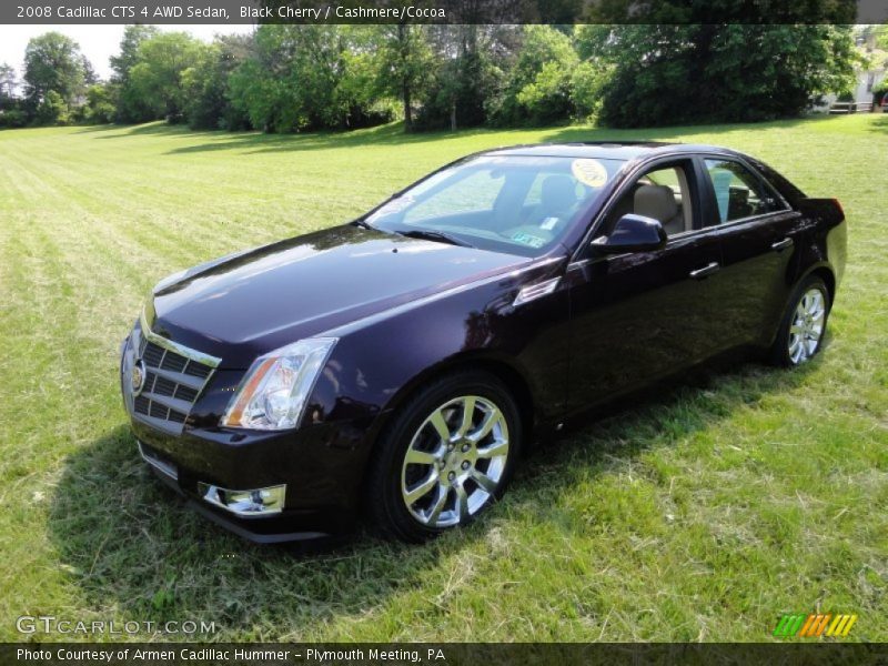 Black Cherry / Cashmere/Cocoa 2008 Cadillac CTS 4 AWD Sedan