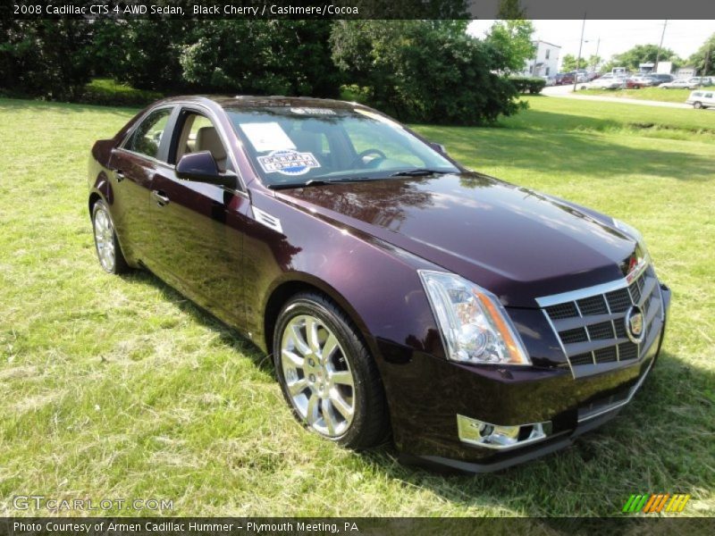 Black Cherry / Cashmere/Cocoa 2008 Cadillac CTS 4 AWD Sedan