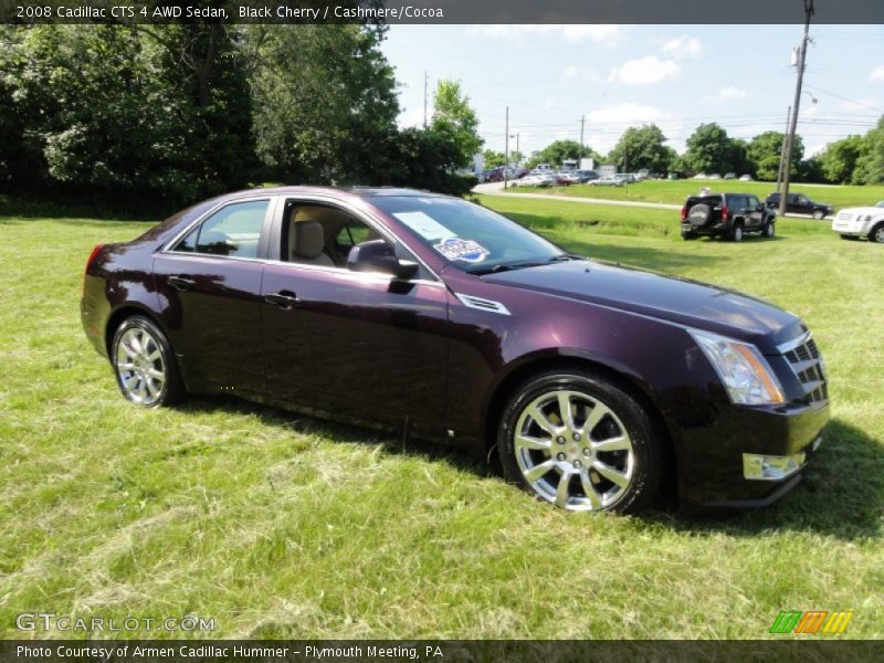 Black Cherry / Cashmere/Cocoa 2008 Cadillac CTS 4 AWD Sedan