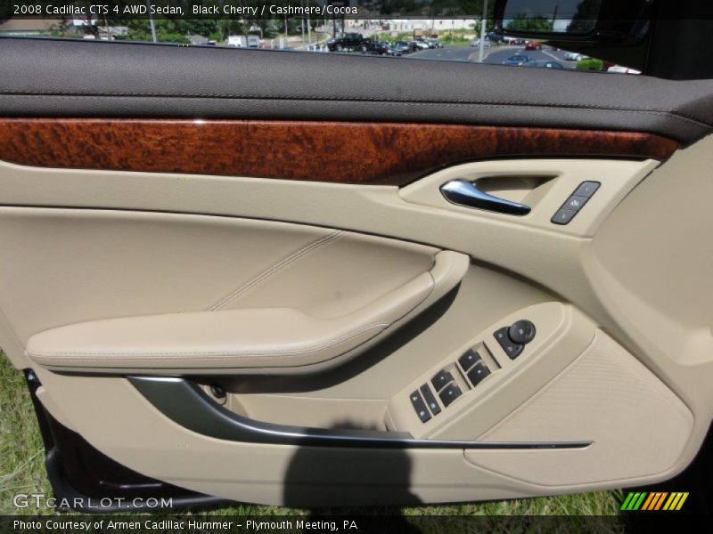 Black Cherry / Cashmere/Cocoa 2008 Cadillac CTS 4 AWD Sedan