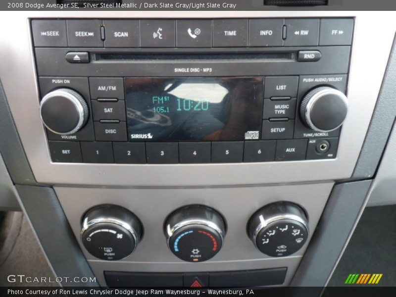 Silver Steel Metallic / Dark Slate Gray/Light Slate Gray 2008 Dodge Avenger SE