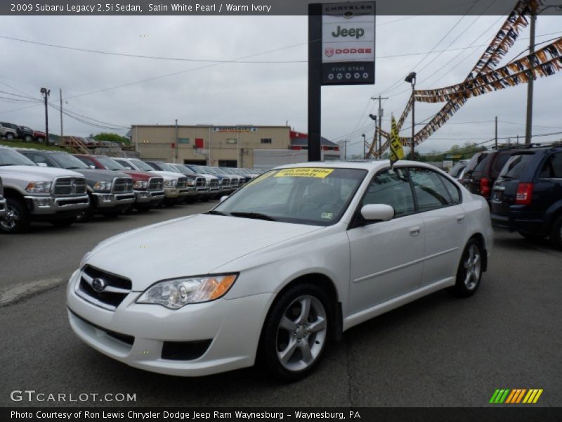 Satin White Pearl / Warm Ivory 2009 Subaru Legacy 2.5i Sedan
